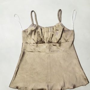 2 for $30!! Beautiful Gold Braided Strap Tank Top